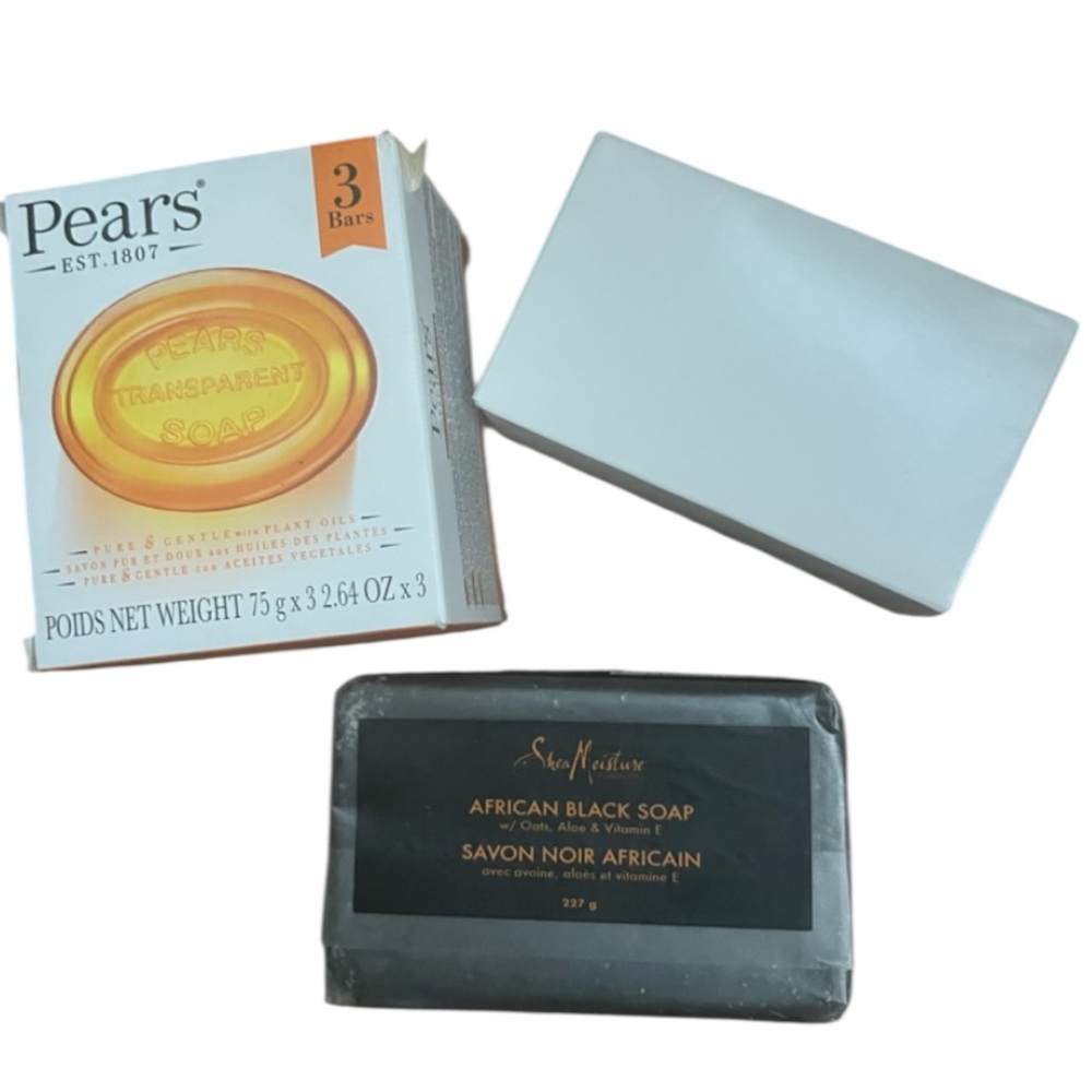 PEARS SHEA MOISTURE Soap Lot X 4 Pieces BRAND NEW Sealed